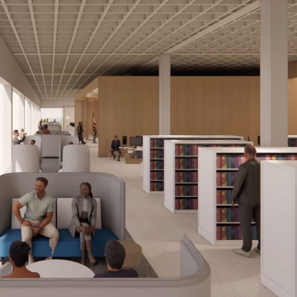 Rendering of the adult collection in Lincoln's Central Library