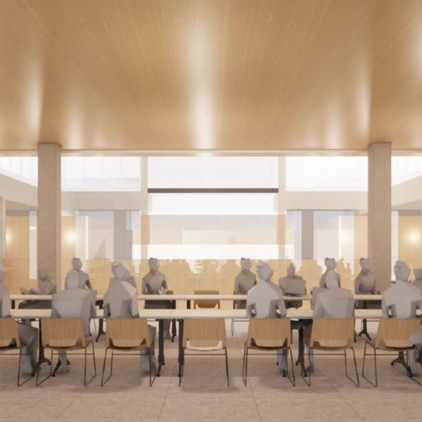 Rendering of Lincoln's Central Library's meeting room