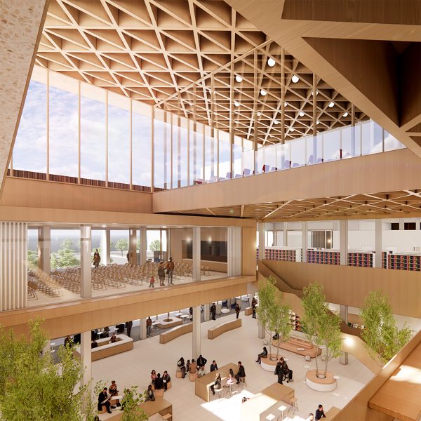Rendering of Lincoln's Central Library's seating
