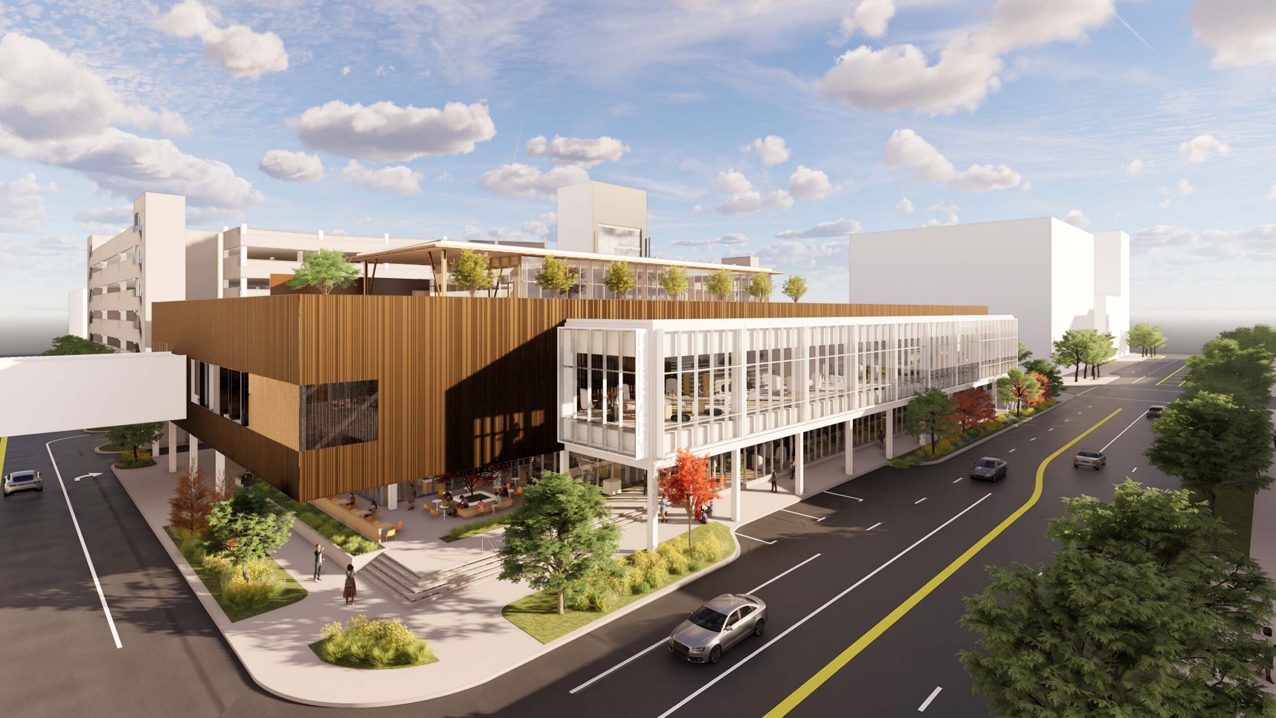 Exterior rendering of Lincoln's Central Library