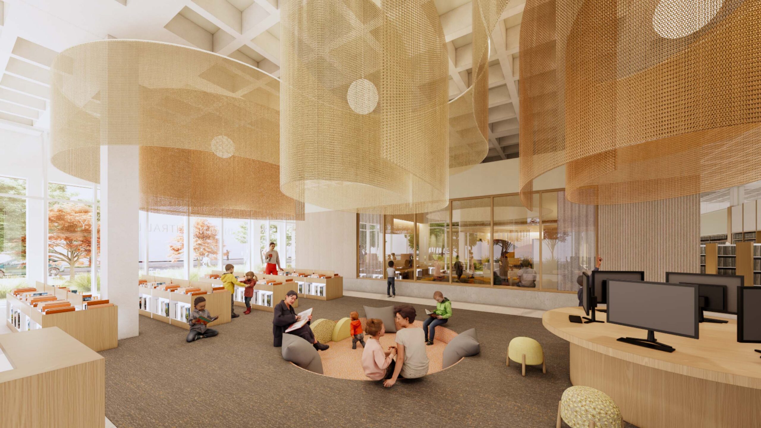 Rendering of Lincoln's Central Library's Children's Area