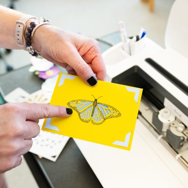 Butterfly cutout from library makers space